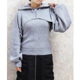 グレー | バラクラバ風ニット&タンク | axes femme
