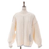 バイカラーステッチニットプルオーバー | axes femme | 詳細画像17