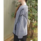 バイカラーステッチニットプルオーバー | axes femme | 詳細画像2