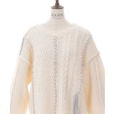 バイカラーステッチニットプルオーバー | axes femme | 詳細画像20