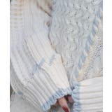 バイカラーステッチニットプルオーバー | axes femme | 詳細画像5