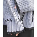 バイカラーステッチニットプルオーバー | axes femme | 詳細画像7