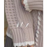 バイカラーステッチニットプルオーバー | axes femme | 詳細画像9