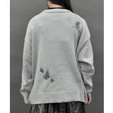 スネークスケールダメージカーディガン | axes femme | 詳細画像3