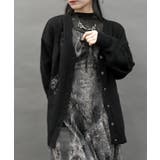 スネークスケールダメージカーディガン | axes femme | 詳細画像7
