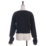 ジップ付ステッチショートカーディガン | axes femme | 詳細画像13 