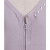 ジップ付ステッチショートカーディガン | axes femme | 詳細画像22 