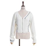 ジップ付ステッチショートカーディガン | axes femme | 詳細画像25 