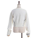 ジップ付ステッチショートカーディガン | axes femme | 詳細画像27 