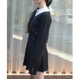 ジップ付ステッチショートカーディガン | axes femme | 詳細画像3 