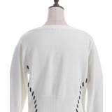 ジップ付ステッチショートカーディガン | axes femme | 詳細画像30 