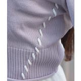 ジップ付ステッチショートカーディガン | axes femme | 詳細画像6 