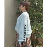 レースアップモールヤーンカーディガン | axes femme | 詳細画像2