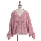 レースアップモールヤーンカーディガン | axes femme | 詳細画像8