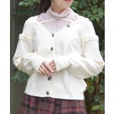 白 | オフショル風ニットカーディガン | axes femme