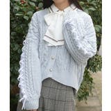 レースアップモールヤーンカーディガン | axes femme | 詳細画像1 