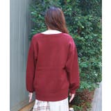 蝶刺繍ロングニットカーディガン | axes femme | 詳細画像3