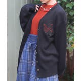 蝶刺繍ロングニットカーディガン | axes femme | 詳細画像8