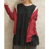 黒 | 裾レースノースリーブプルオーバー | axes femme
