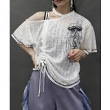 白 | クラゲプリントアシメプルオーバー | axes femme