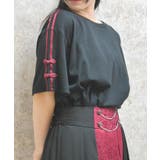 黒 | チャイナラインBIGTシャツ | axes femme