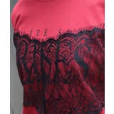 レース×ロゴビッグTシャツ | axes femme | 詳細画像4