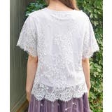 レースレイヤードTシャツ | axes femme | 詳細画像3