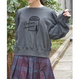 チャコール | フロッキープリントトレーナー | axes femme