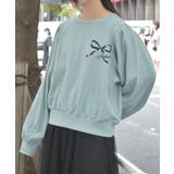ミント | フロッキープリントトレーナー | axes femme