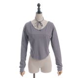 チョーカー付コルセット風プルオーバー | axes femme | 詳細画像24 