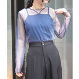 紺 | インナー付グラデシアトップス | axes femme