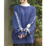 紺 | 袖ラインカットチュニック | axes femme