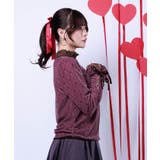 アソート柄ハート釦ベロアプルオーバー | axes femme | 詳細画像2 