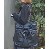 タテ型ビッグリボン合皮トート | axes femme | 詳細画像2 