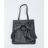 タテ型ビッグリボン合皮トート | axes femme | 詳細画像22 