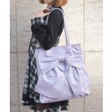 タテ型ビッグリボン合皮トート | axes femme | 詳細画像6 