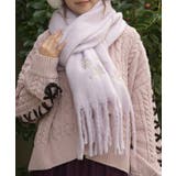ラベンダー | 雪の結晶刺繍ストール | axes femme