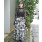 チェック柄ティアードスカート | axes femme | 詳細画像4 