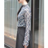 チェック柄シアートップス | axes femme | 詳細画像2