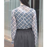 チェック柄シアートップス | axes femme | 詳細画像3