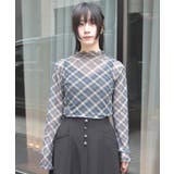 チェック柄シアートップス | axes femme | 詳細画像4