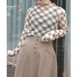 チェック柄シアートップス | axes femme | 詳細画像5