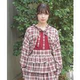 フーディショートチェックブラウス | axes femme | 詳細画像4
