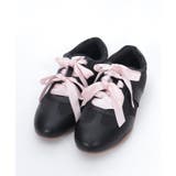 黒 | ダブルリボンサテンスニーカー | axes femme