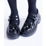 黒 | Ｗストラップリボンローファー | axes femme