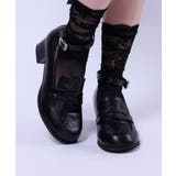 黒 | ローズカットワークローファー | axes femme