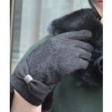黒 | リボンデザイン総レース手袋 | axes femme