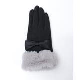 配色サテンリボンファー手袋 | axes femme | 詳細画像12 