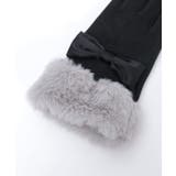 配色サテンリボンファー手袋 | axes femme | 詳細画像14 