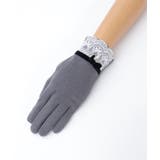 レース使いベロアリボン手袋 | axes femme | 詳細画像23 